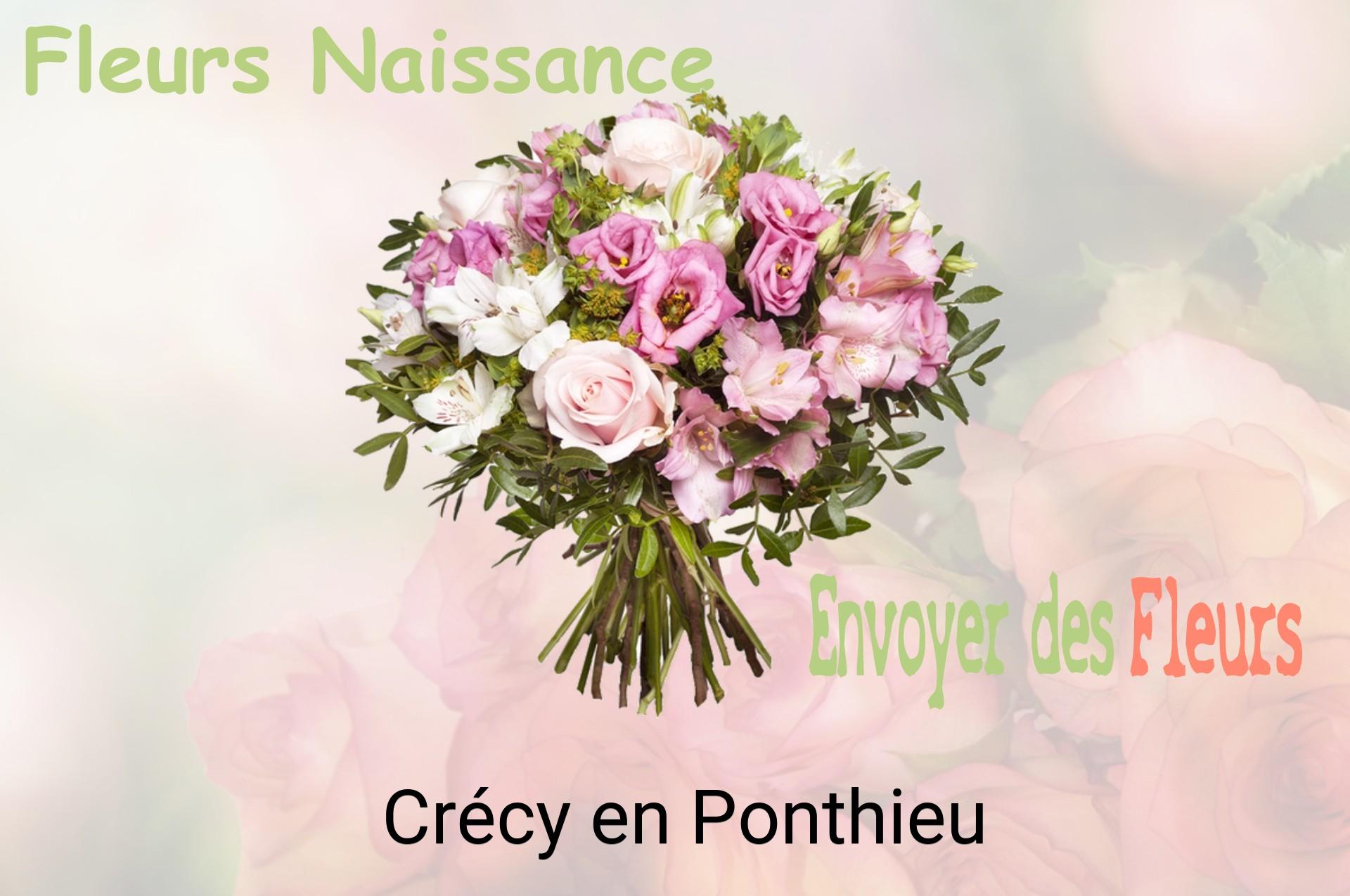 Bouquet de fleurs de naissance livré à Crécy-en-Ponthieu