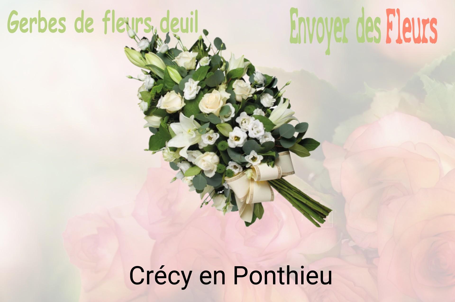 Gerbe de fleurs de deuil livrée à Crécy-en-Ponthieu